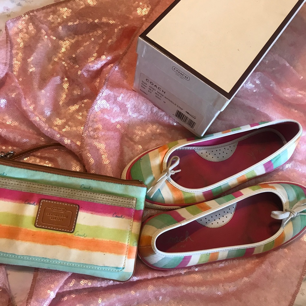 COACH BUNDLE💓WALLET & FLATS💓 SIZE 8